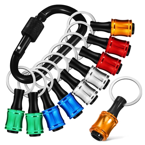 LOLIPPYY Carabiner Bit Holder Set Aluminium Alloy Keychain for Home Use Assorted Color 1/4 Inch Extension