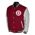 thumbnail image 2 of Men's Franchise Club Crimson Indiana Hoosiers Full-Snap Letterman Jacket, 2 of 3