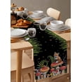 thumbnail image 6 of Mushroom Table Runner 72 Inches, Fox Botanical Leaf Green Black Butterfly Bed Runner Dresser Scarves Tabletop for Indoor Outdoor Parties/Ceremony/Banquet, 16" x 72", 6 of 8