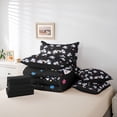 thumbnail image 6 of Erosebridal Colorful Cute Unicorn Rainbow 7 Pieces Bedding Comforter Set，Multicolor Loves Stars Full Bedding Set For Kids Girls,Reversible Black, 6 of 7