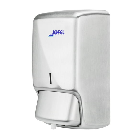 Despachador de Jabón Espuma Manual Jofel Futura Plata 1 Litro Acero Inoxidable Alta Resistencia