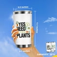 thumbnail image 2 of Gifts for Plants Lover Women Men Plant Lovers Gift Ideas Themed Girls Funny Gifts for Friends 20 oz Stainless Steel Coffee Tumbler Cup Birthday Gifts for Mothers Day Christmas, 2 of 6