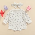 thumbnail image 2 of Baby Boy Girl Sweatshirt Romper Oversized Pullover Sweater Top Fall Winter Clothes, 2 of 6