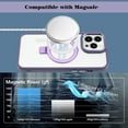 thumbnail image 3 of For Apple iPhone 15 Pro 6.1 inch Transparent Crystal Magnetic Rind Stand Car Mount Holder Magsafe Wireless Charging Shockproof Hybrid Case Cover Black, 3 of 6