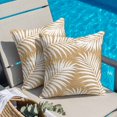 thumbnail image 4 of Throw Pillow Covers, Brown Palm Leaf Decorative Throw Pillow Covers 20x20 Inch, Summer Coastal Botanical Tropical Square Linen Pillow Cases for Couch/Living Room/Sofa, 4 of 9