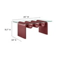 thumbnail image 4 of Coffee Sofa Side End Table, round, Purple, Glass, Wood, Living Room Lounge Cafe Lobby Hospitality Restaurant, Modern Contemporary, HB37195, 4 of 10