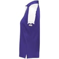 thumbnail image 3 of Augusta Sportswear B98134675 Womens Two-Tone Vital Polo T-Shirt, Purple & White - Large, 3 of 5