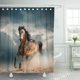 thumbnail image 1 of ABPHQTO Orange Horse Wild Stallion in Dust Grey Run Freedom Speed ​​Gallop Power Free Negro Cortinas de baño impermeables para baño Juego de cortinas de ducha 165x180 cm ABPHQTO PKNMT66x72Shower-11017, 1 of 2