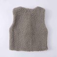 thumbnail image 3 of GYRATEDREAM Toddler Sherpa Fleece Button Vest, Soft Warm Sleeveless Jacket for Boys Girls 2‑8Y, 3 of 3