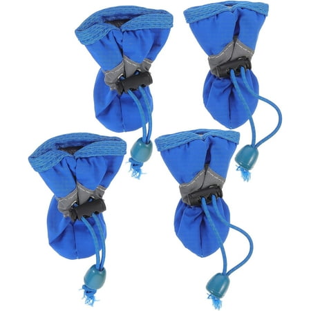 Pet Clothes for Dogs- 4pcs Pet Boots Outdoor Waterproof Rain Shoes Anti- Slip Dog Shoes Foot Protectors
