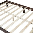 thumbnail image 2 of Retro Walnut Wood Platform Bed Frame - Queen Size, 2 of 8