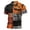 9#Q Saffron, variant on Halloween Multi Color Jack O Lantern Breathable Cotton Like Men Short Sleeve Polo Shirt Retro Crack Bat Print Button Lapel Polo Top Daily Golf Holiday Dinner Outdoor Men Polo Blouse Green XL