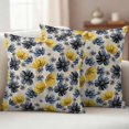 thumbnail image 2 of Yellow Floral Outdoor Pillow Covers 20x20 Set of 2,Waterproof Patio Throw Pillowcase Protectors,Pastoral Pastel Blue Daisy Wildflower Decorative Pillow Shams Cushion Covers for Seat Bed Couch Sofa, 2 of 8