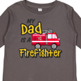 thumbnail image 4 of Inktastic My Dad is a Firefighter with Fire Truck Boys or Girls Long Sleeve Toddler T-Shirt, 4 of 5