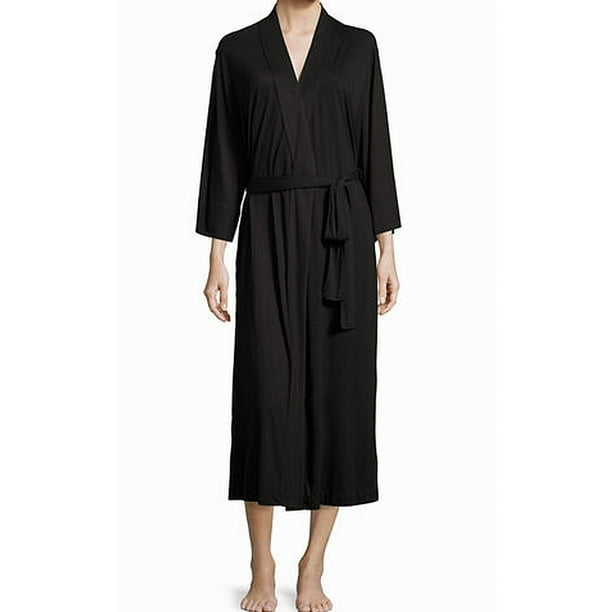 Natori - Natori NEW Deep Black Womens Size Large L Belted Robes ...