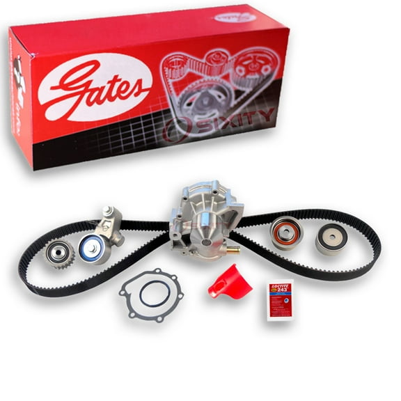 Gates PowerGrip Timing Belt Kit w Water Pump compatible with Subaru Forester 2.5L H4 1999-2005
