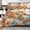 Queen Size, variant on 3 Pieces Colorful Oil Painting Pumpkin Pattern Quilt Set King Size for All Seasons Flower Fall Leaves Bedding Set with 2 Pillowcases for Kids Adults