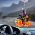 thumbnail image 4 of Halloween Pumpkin Car Home Pendant, Halloween Decor, Rear View Mirror Charm Auto Rearview Mirror Pendants for Car Patios Garden Cafes Style C, 4 of 7