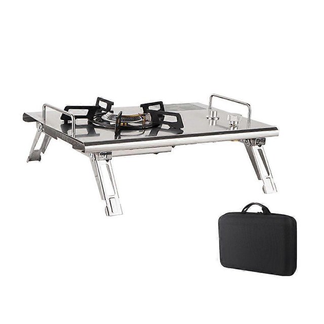 Outdoor Folding Cartridge Stoves Camping Picnic BBQ Tabletop Furnace 4000W High Power Embeddable Stoves Portable Electronic Ignition Stoves Cooking Ac