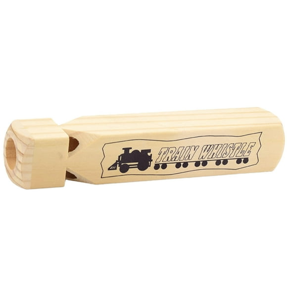 1pc Cartoon Train Pattern Whistle Musical Toy Personalized Wind Instruments Wooden Decoration