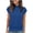 Blue, variant on Tops For Women Summer Mock Neck Short Sleeve Gathered Hem Trendy Casual Solid Everyday Brunch Streetwear Workday Travel Look Relaxed Modern Resort