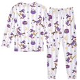 thumbnail image 2 of FORMRS Toddler Unisex Long Sleeve Top and Pants Pajama Set 2-Piece Sleepwear, Sizes 18M-8Y, Purple Halloween Gooses, 2 of 6