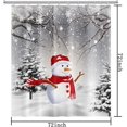 thumbnail image 4 of Winter Snowflake Shower Curtain Merry Christmas Gold Sliver Big Small Snowflake Shower Curtain for Bathroom Winter Holiday Xmas Eve Decor Fabric Bath Curtain 72x72 Inches with Hooks, 4 of 6