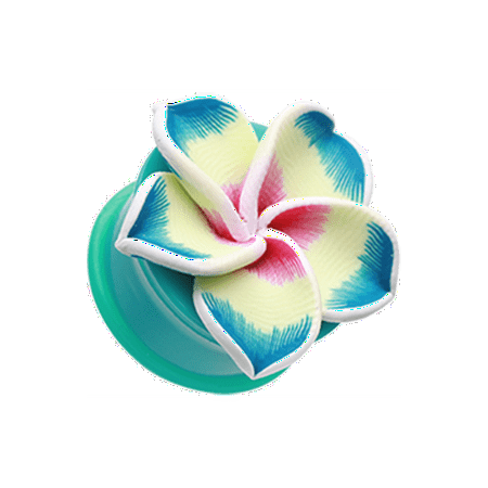 

Hawaiian Plumeria Flower Acrylic Ear Gauge Plug