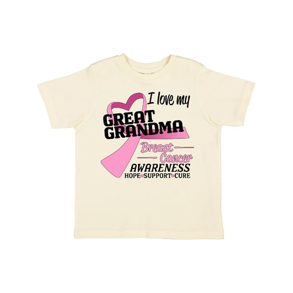 Inktastic I Love My Great Grandma- Breast Cancer Awareness- Hope, Support, Love Boys or Girls Toddler T-Shirt