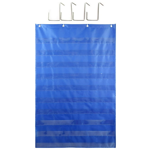 Organizador de demostraciones de clase con gráficos de bolsillo Suministros para maestros de aprendizaje temprano Azul