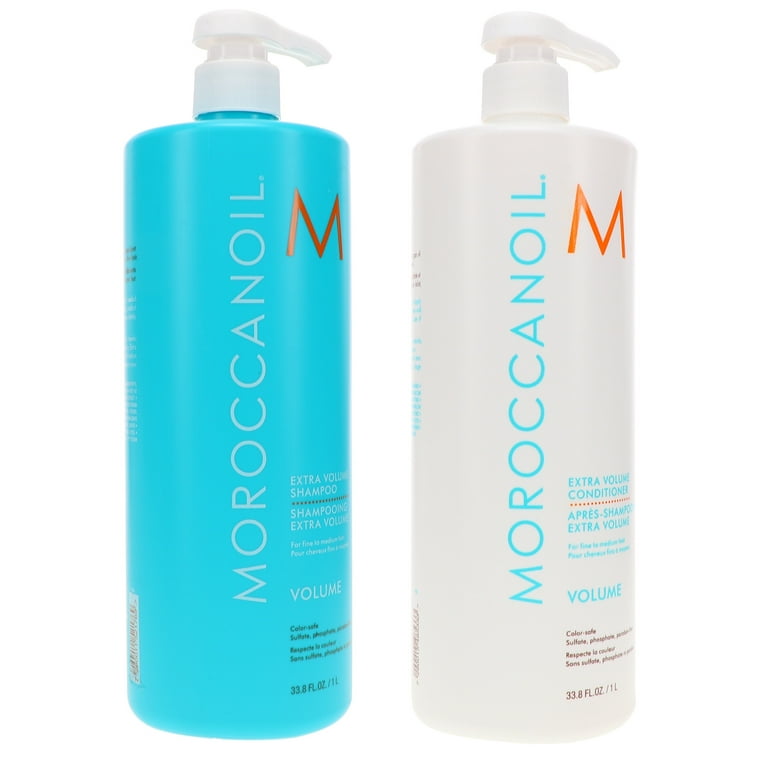 Moroccanoil Extra Volume Shampoo 33.8 & Extra Volume Conditioner oz Combo Pack - Walmart.com