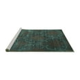thumbnail image 2 of Ahgly Company Machine Washable Indoor Rectangle Abstract Turquoise Blue Contemporary Area Rugs, 8' x 12', 2 of 4