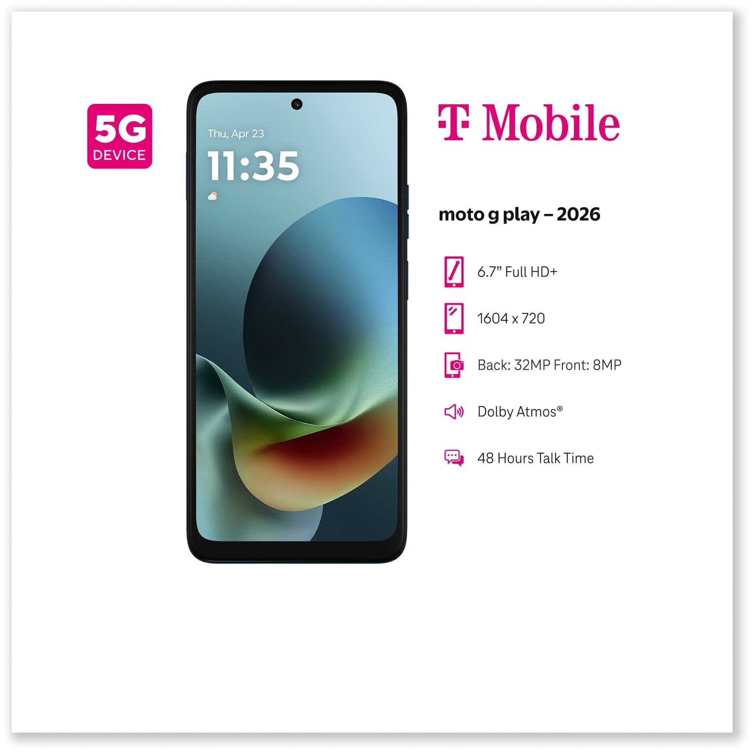 T-Mobile Postpaid Moto G Play 2026 64GB Pantone Tapestry
