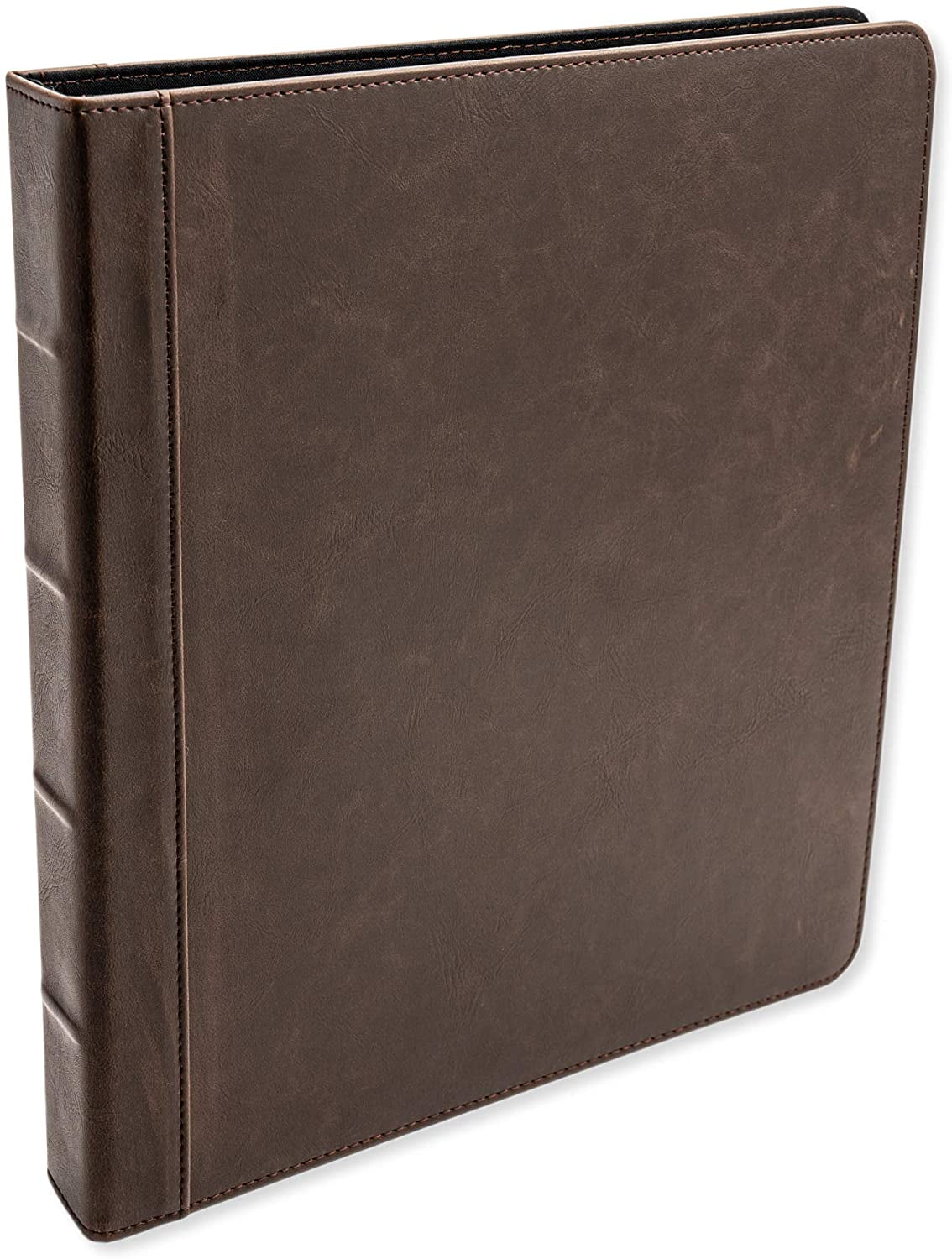 Leather business portfolio 3 ring binder/letter size 3 hole 8.5 x11 refill paper 