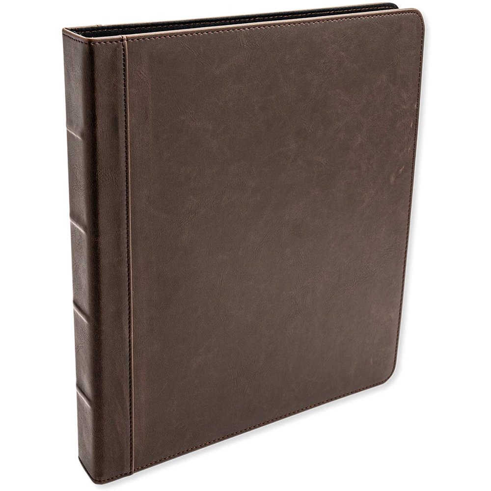 Vintage Professional 3 Ring Binder Organizer, 1inch Round Rings, 8.5