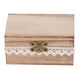 thumbnail image 2 of Caja de madera para anillos con personalidad, estilo campestre, con adorno de madera y encaje para compromiso, boda y aniversario., 2 of 14