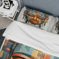 thumbnail image 4 of Designart "Tribal Mask African Kente I" African Tribal Bedding Covert Set - Global Orange People Bed Set With 2 Shams, 4 of 6