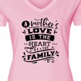 thumbnail image 4 of Inktastic Mothers Day a Mothers Love is the Heart of the Family Women's V-Neck T-Shirt, 4 of 5