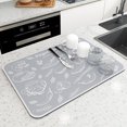 thumbnail image 1 of Super Antiskid Large Kitchen Absorbent Draining Mat Super Absorbent Draining Coffee Dish Drying Mat Quick Dry Bathroom Drain Pad, 1 of 5