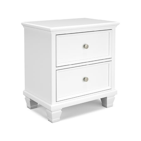 Signature Design by Ashley Casual Fortman 2 Drawer Nightstand, White
