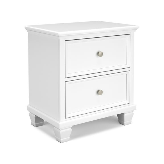 Signature Design by Ashley Casual Fortman 2 Drawer Nightstand, White