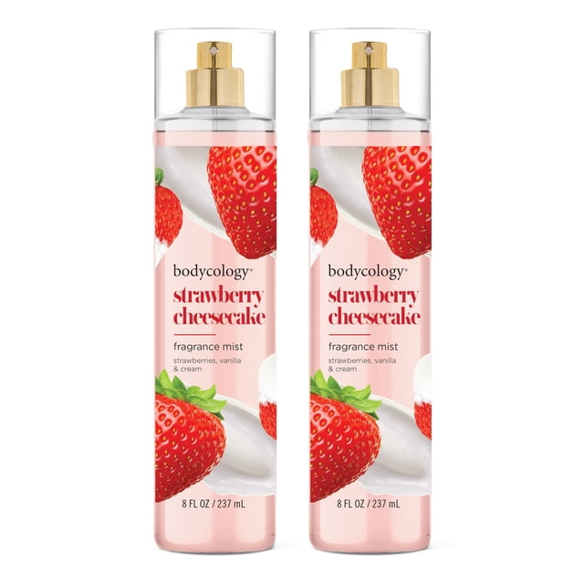 Body Mist Bodycology, fragancia duradera, fresa, 2 unidades, 240 ml