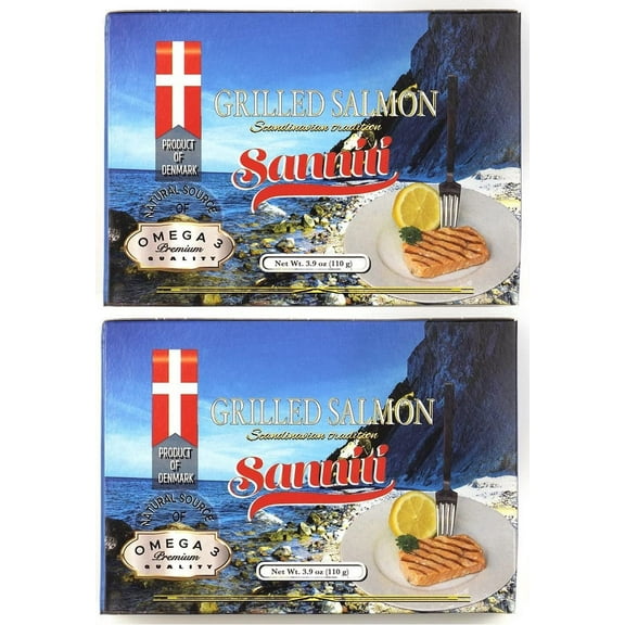 Sanniti Grilled Salmon Imported From Denmark, 3.9 oz, 2 Pack