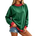 thumbnail image 2 of Womens Polk Dot Long Sleeve Sweatshirts Fall Trendy Pullover Causal Loose Fit Tops, 2 of 4