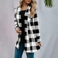 thumbnail image 2 of ZSQDM Women Jacket Women Plaid Cardigan Fall Fashion Checkered Coat Top Pink Cardigan for Women Women's Oversized Sweaters Knit Casual Pullover Sweater Fall Outfits Clothes Women Sweater（Xxxxl）, 2 of 9