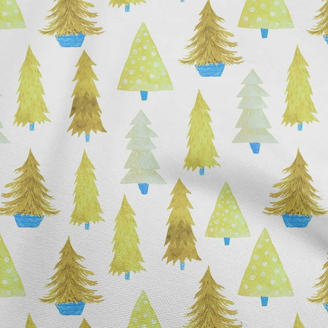 oneOone Cotton Jersey Olive Green Fabric Tree Craft Projects Decor Fabric Printed By The Yard 58 Inch Wide