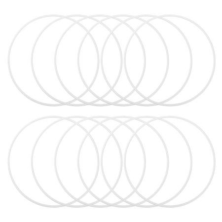 Uxcell 12 Pcs Dream Catcher Rings,Metal Crafts Hoops Floral Hoop 6 Inch Macrame Hoops Rings for DIY Crafts Wreath Making Supplies Plant Hangers, White