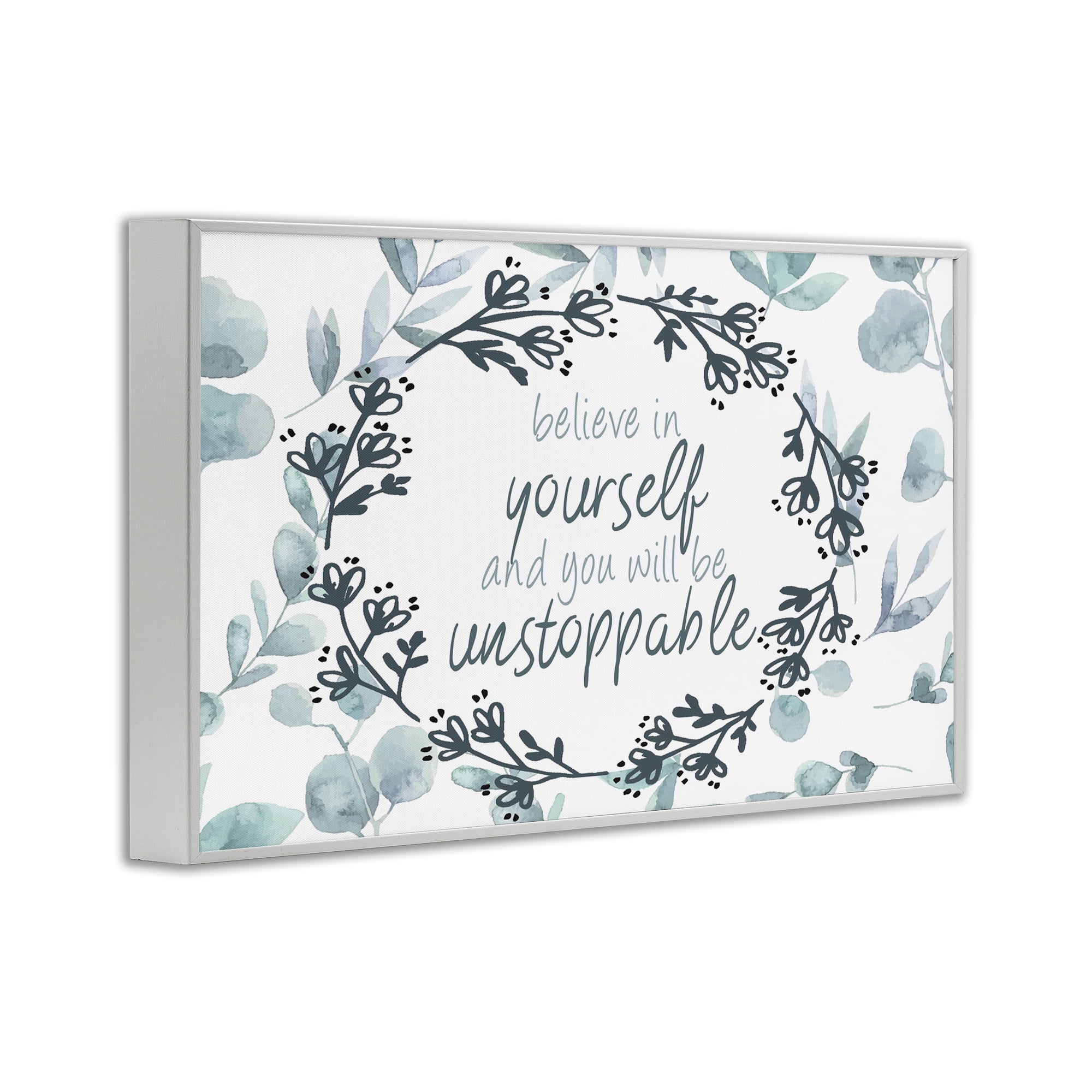 Stupell Industries You Will Be Unstoppable White Framed Giclee Art, design by Kim Allen