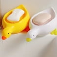 thumbnail image 4 of Cute Duck Inspired Soap Box Bathroom Sink Storage Organizer With Eco-Friendly Material Water Drainage Design Moderate Size Fits All Kinds Of Soaps, 4 of 7