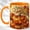 Orange, variant on Harvest Pumpkin Coffee Mug, Autumn Leaves Mug, Ceramic 11 oz